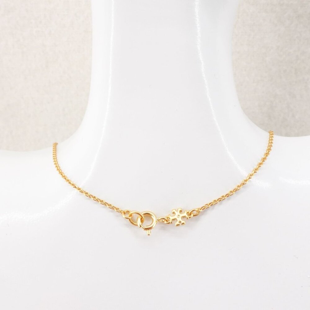Tory Burch Resin Clover Necklace Black OS - Picture 10 of 10